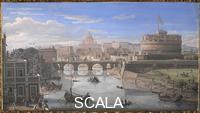 Wittel, Gaspar van (1653-1736) The River Tiber at Castel Sant'Angelo
