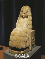 ******** Alabaster statue representing the goddess Ishtar. Sumerian civilisation, 3rd Millennium BC.