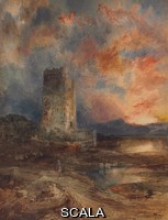 ******** Moran, Thomas (1837-1926). Sunset on the Moor. 1880