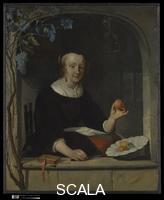 Metsu, Gabriel (1629-1667) A Woman Seated at a Window, probably ca. 1661