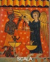 Master of Soriguerola (13th cent.) Altarpiece with angel and devil
