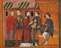 Catalan School The magi and king Herod, from Bellver de Cerdanya, 14th cent.