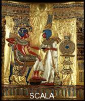 Egyptian art Gilded tabernacle of Tutankhamon from Thebes - detail (figures)