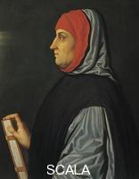 ******** Portrait of Francesco Petrarca (Arezzo, 1304 - Arqua, 1374), Italian writer and poet. Painting by the Italian school, 16th century.