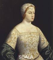 ******** Portrait of Laura, beloved by Francesco Petrarca (1304-1374). Painting by the 16th century Italian school.