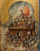 ******** Screen with scenes of the spanish conquest: The taking of Tenochtitlan 21.5.1521