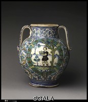 ******** Pharmacy jar, ca. 1500-1520. Italian, perhaps Siena