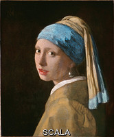Vermeer, Jan (1632-1675) Head of a Young Girl (Girl with a pearl earring), c. 1665