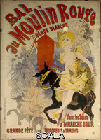 Cheret, Jules (1836-1932) Bal du Moulin Rouge place blanche, 1889