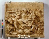 Michelangelo (Buonarroti, Michelangelo 1475-1564) Battle between Centaurs and Lapiths