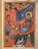 Karapet di Altamar Ms 4837 f. 2r Gospel: Nativity and adoration of the magi, 1433